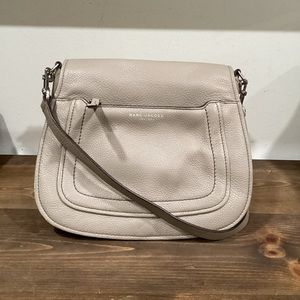 Marc Jacobs Beige Recruit Saddle Leather Bag